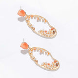 TANGERINE OVAL EARRINGS