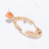 TANGERINE OVAL EARRINGS