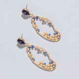SODALITE OVAL EARRINGS