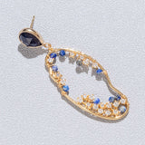 SODALITE OVAL EARRINGS