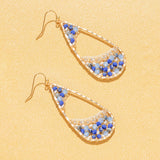 LAPIS BEADED EARRINGS