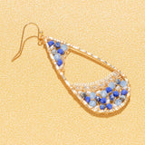 LAPIS BEADED EARRINGS