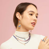 LAPIS BEADED EARRINGS