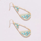 TURQUOISE BEADED EARRINGS