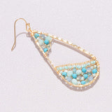 TURQUOISE BEADED EARRINGS