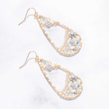 SKY BLUE BEADED EARRINGS