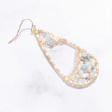 SKY BLUE BEADED EARRINGS