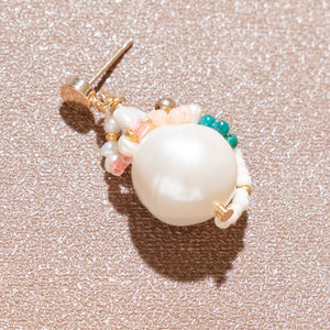 FREEFORM PEARL DROP EARRINGS