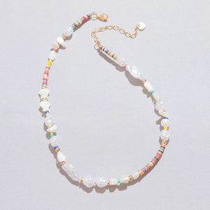 WHITE PEARL MIX NECKLACE