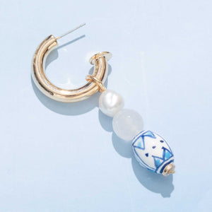 BLUE HUGGIE DROP EARRINGS