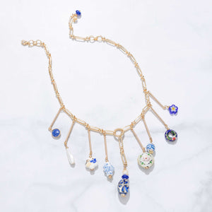 LAPIS CHARM NECKLACE