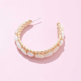 RATTAN MESH HOOP EARRINGS