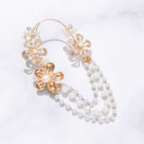 WHITE PEARL CHARM EARRINGS