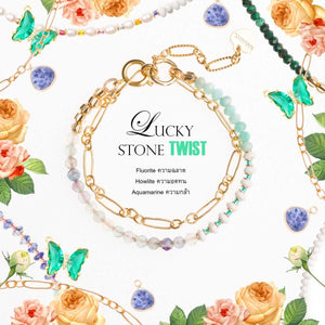 LUCKY STONE Twist No.05 ตลอดไปหินตามสีมงคล ❤️ รุ่นปรับใส่เป็นสร้อยคอได้