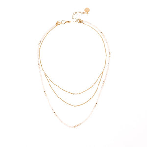MOONSTONE - LUCKY STONE Layered Necklace