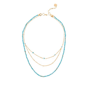 TURQUOISE - LUCKY STONE Layered Necklace